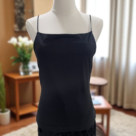 Free People Intimately Black Cowl Neck Cami Tank Top Large Y2K Minimalist NWT - Picture 1 of 10
